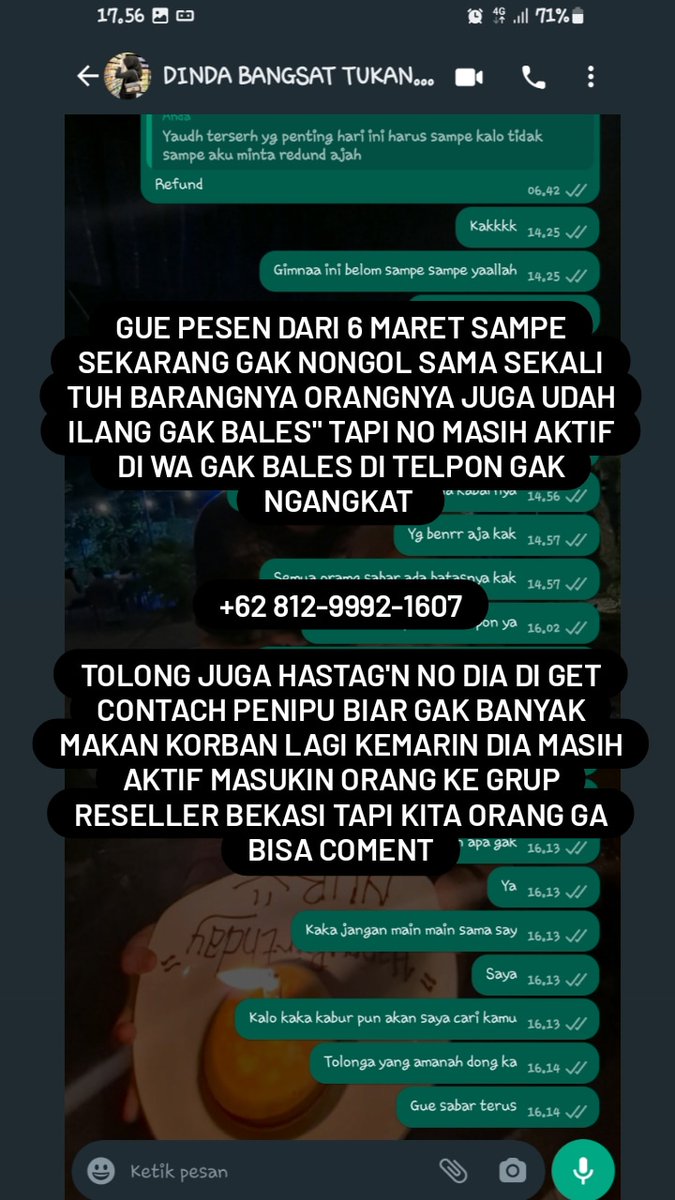 comedtz's tweet photo. TOLONG DIVIRAL KAN DINDA ERNI JULIANTI PENIPU SEKOTA BEKASI DAN KOTA KOTA LAIN PENIPU BERBAGAI MACAM BARANG DENGAN IMING IMING KASIH HARGA TERMURAH DAN GRATIS ONGKIR JANGAN PERNAH ADA YANG PERCAYA SAMA DIA 
UDAH TERLALU BANYAK MAKAN KORBAN 
#penipuanrawalumbu #dindaernijulianti https://t.co/Df6XDZn7TD