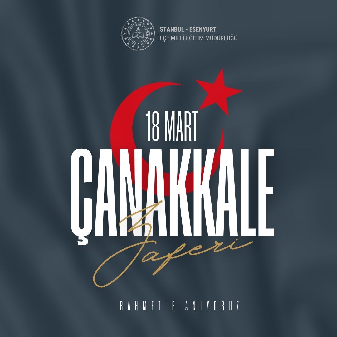 esenyurtmem's tweet photo. İlçe Milli Eğitim Müdürümüz Necati YENER, 18 Mart Çanakkale Zaferi ve Şehitleri Anma Günü münasebetiyle bir mesaj yayımladı.
@istanbulilmem @memleventyazici
@KaragulVural @necatiyener_ 

https://t.co/3i8Fwi3gQm https://t.co/Nh0kDEEYpd