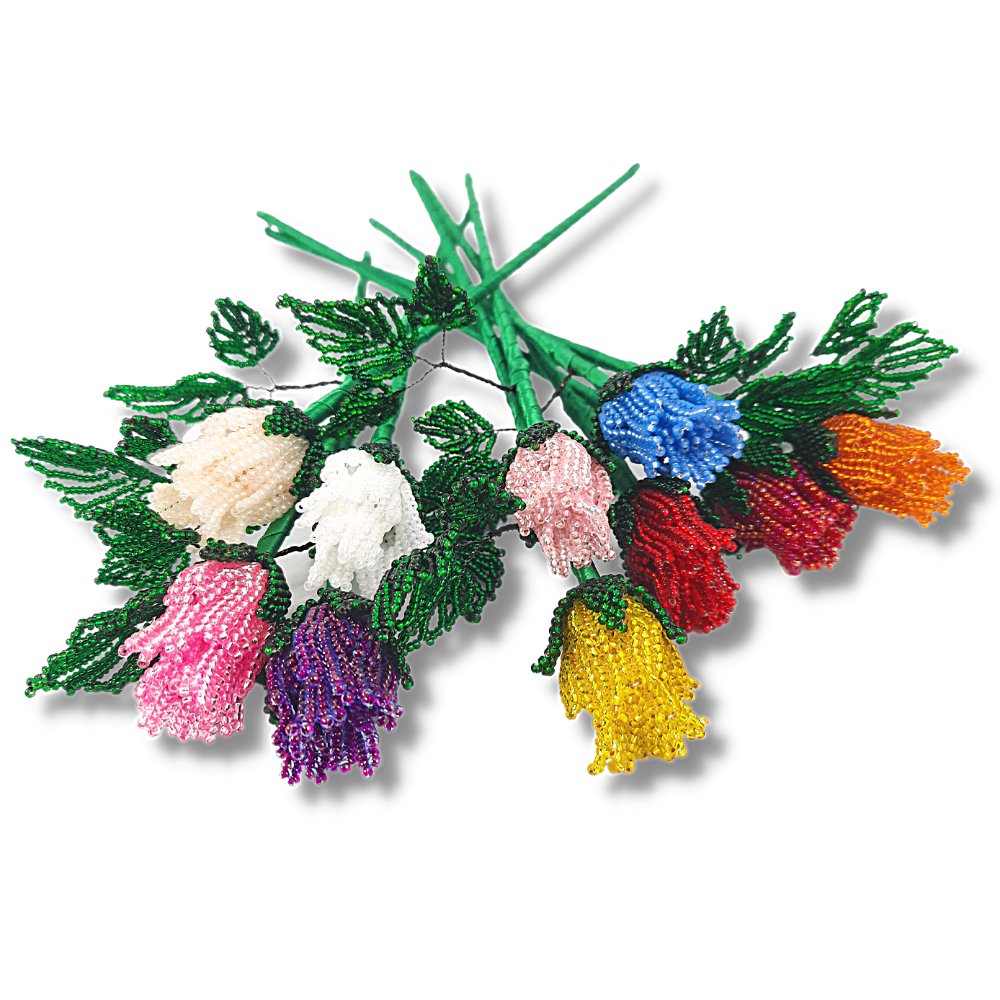 <a href="/MHHSBD/">#MHHSBD</a> R is for rose buds #mhhsbd A choice of colours with each on a long covered bamboo stem. My personal fav is the purple.. thebritishcrafthouse.co.uk/product/beaded… #ukgiftam #roses #shopindie