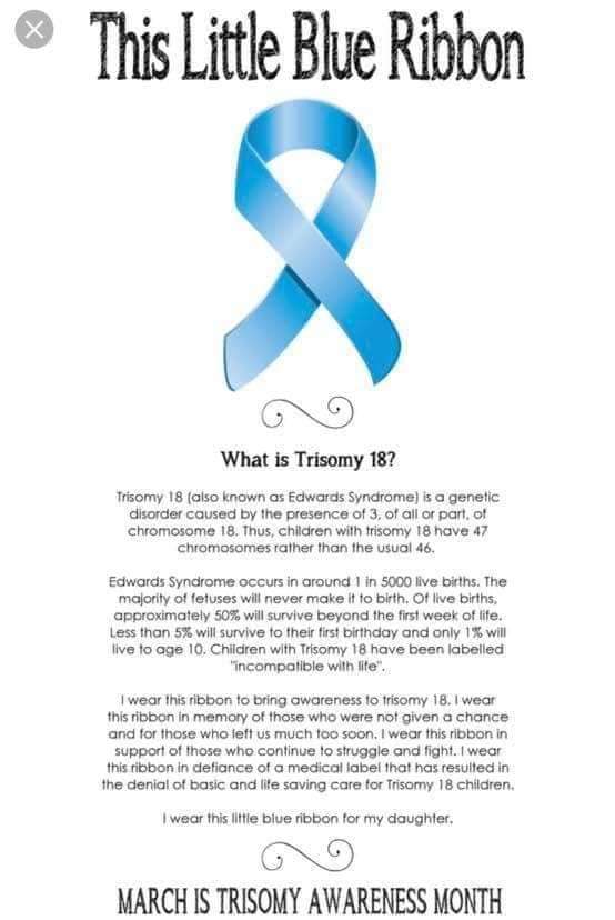 Trisomy18 awareness day xxx <a href="/Trisomy_SOFT/">SOFT Trisomy 18 & 13</a> <a href="/soft_uk/">SOFT UK</a> <a href="/Trisomy18/">Trisomy18Foundation</a> <a href="/EdwardsSyndrome/">Edwards Syndrome</a>