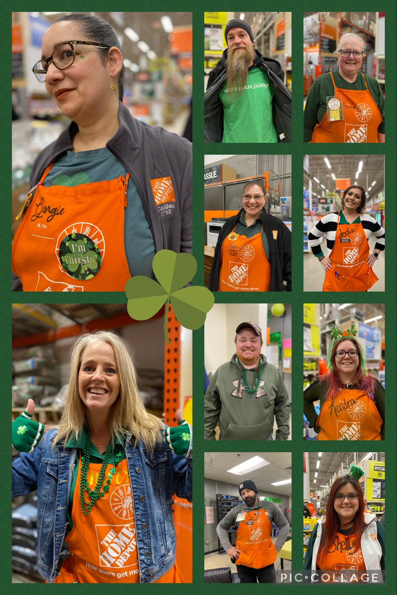 HomeDepotCadill's tweet photo. 🧤Oz the Great and Powerful! Wear Green and Bling! 🍀 Think we nailed it? #springspiritweek #SuccessSharing2023 #green #StPatricksDay2023 #funcommittee2752 #wizardofoz https://t.co/r2li6Xq0si