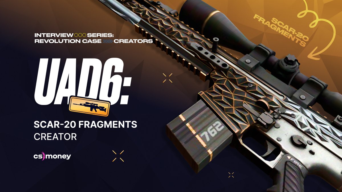 A little bit about me🌚as well as about creating SCAR-20 | Fragments for @CSGO 

Thank you for a pleasant conversation🤝
<a href="/csmoneytrade/">CS.MONEY</a> <a href="/_koozya/">Arseny Kuzminsky</a> 
blog.cs.money/en/selebrities…
#csgo #CSGO2