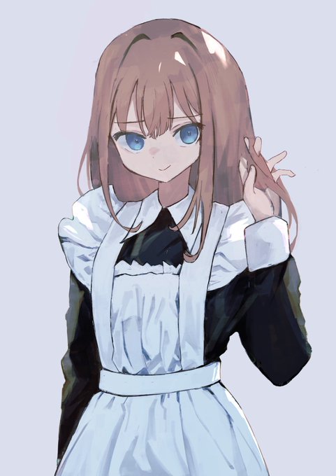 グリザイユで描いたメイドさん 