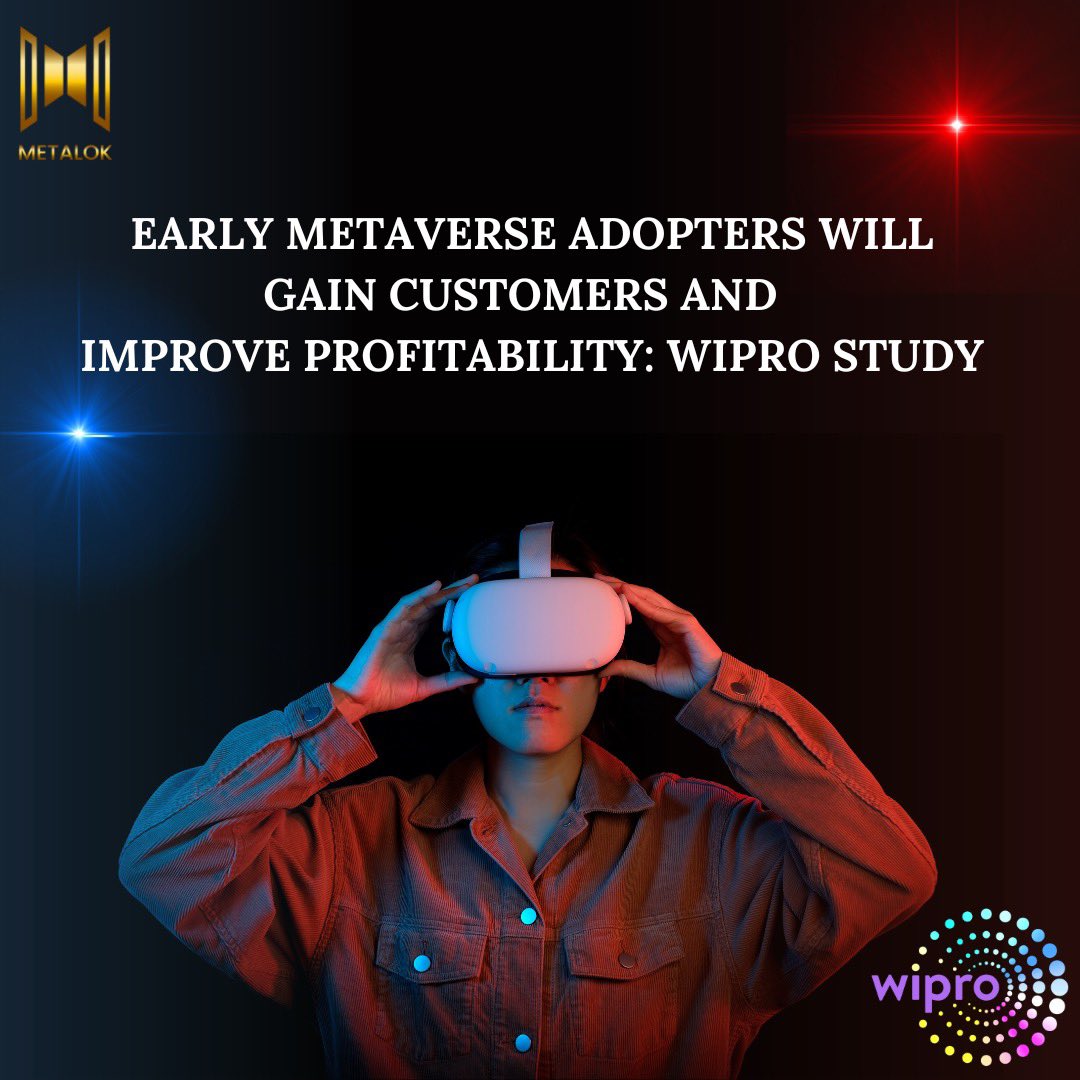 Metalok_io's tweet photo. #techcompanies
A new report by @Wipro reveals that early adopters of the #industrialmetaverse will have great advantage in gaining #newcustomers &amp; improving #profitability
#US firms the quickest, #Germany catching up.
Stay ahead with us #virtualstores #NFTs #blockchain &amp; win big! https://t.co/vTXw4jss7N