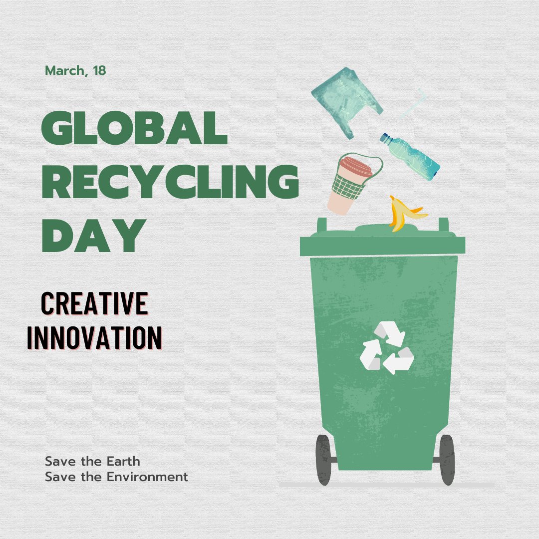 ♻️Happy Global Recycling Day! Let's celebrate creativity and innovation in recycling to reduce waste and protect our planet. ♻️🌍 #GlobalRecyclingDay #CreativeInnovation #Recycling #CircularEconomy