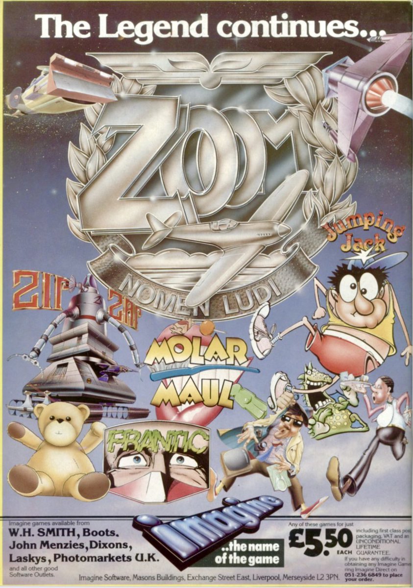 MarkRJones1970's tweet image. I love these old computer game ads. Here’s  3 from Aug 1983. 2 for #ImagineSoftware &amp;amp; 1 for #Crash before it became a proper magazine. #ZXSpectrum #Commodore64 #RetroGaming