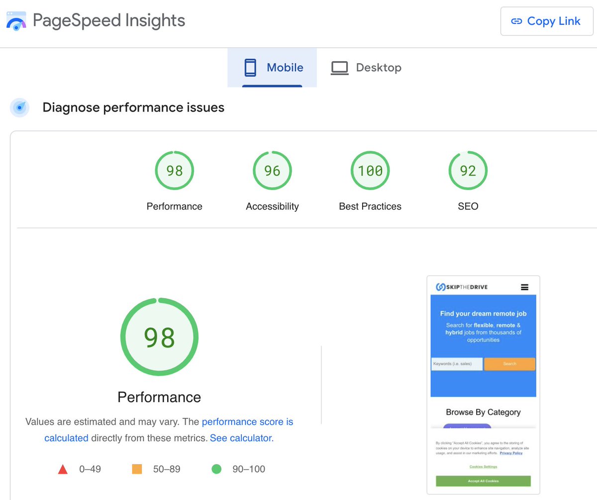 wp_speedy's tweet image. Not bad - still striving for (near) perfection :) #WordPressSpeed #WordPressOptimization