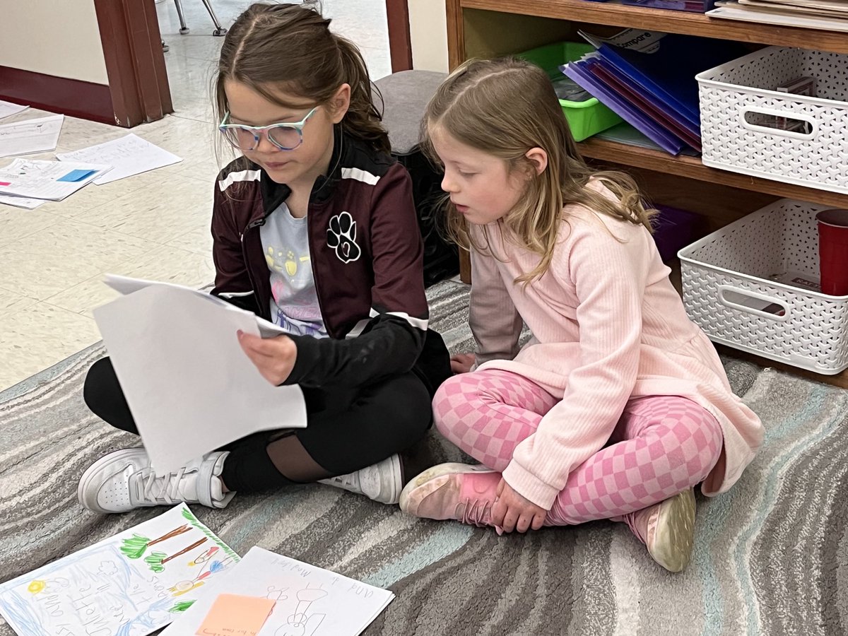 Sharing our “From Scene to Series” stories with a Kindergarten partner.