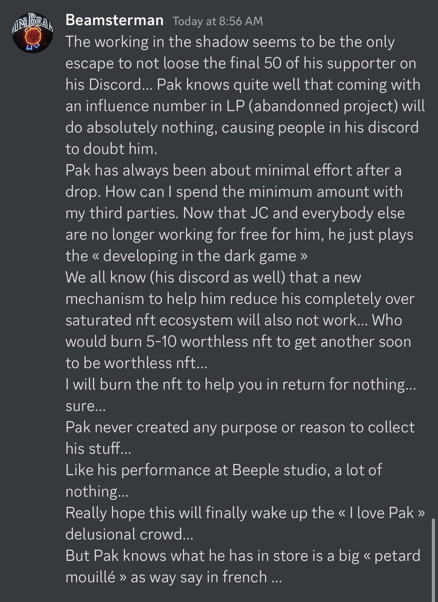 TeeJ_0_o's tweet photo. If you are a @muratpak collector, what do you think of these two recent posts in the @NFTSiblings @discord server’s #paklings channel? https://t.co/Y0RjTStQKy