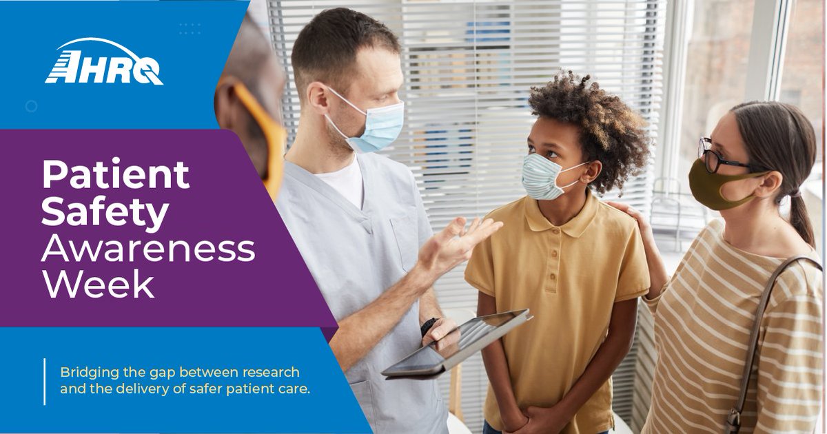 Interested in patient safety? #AHRQ has published a summary detailing our patient &amp; family engagement projects. Check it out during #PSAW23. psnet.ahrq.gov/issue/ahrq-fun…