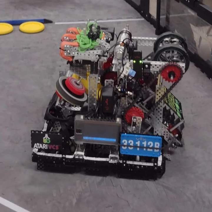 ClhsJ's tweet photo. @TheAtari_VCS Tribute Robot made it into the winners circle at @7ThBDEArmyROTC Championship. Now to take our @atari bot to VEX Worlds Championship 26-30 April. https://t.co/0tCsX71MMG