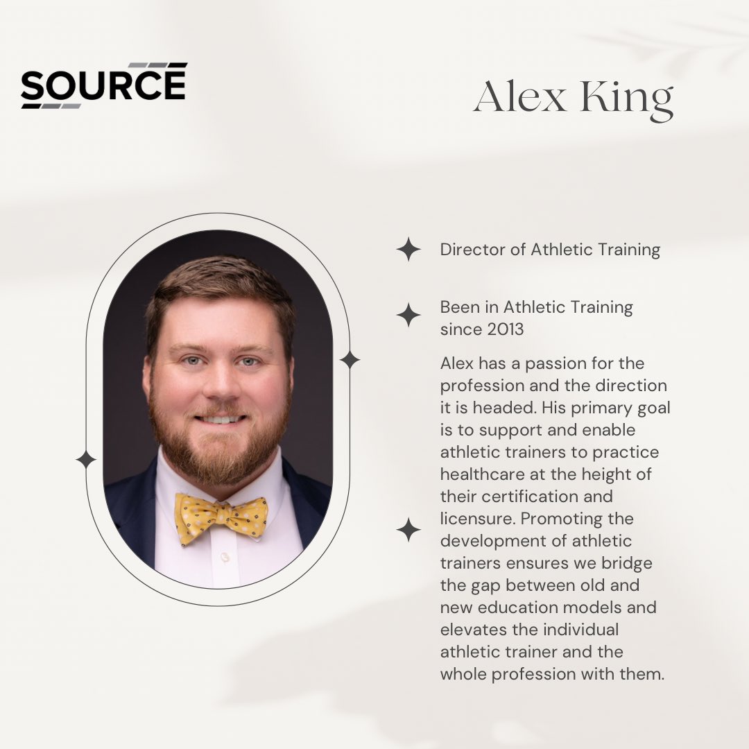 SourceSportsMed's tweet photo. Today is a special spotlight we have our Director of Athletic training @SourceSM_Dir_AT ! We at Source are so grateful to be under his leadership and direction! And today is his Birthday! Happy Birthday and NATM! #natm2022 #at4all  #weared9 https://t.co/h6i2wlh2fD
