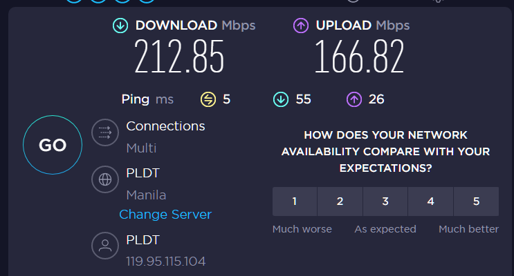 jayvil4's tweet photo. Nice gaming experience with @pldt 100ms kahit NASA pinas. https://t.co/0ACkraZwrd