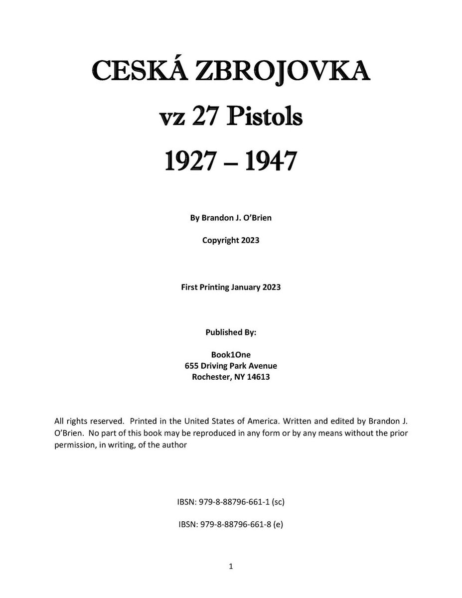 ArmoryRacks's tweet photo. We are pleased to offer a new publication by Brandon J. O’Brien.  It is 71 pages and includes dozens of color photographs. It covers the history of the vz 27 (aka CZ27) pistol from its introduction in 1927 to the conclusion of manufacturing in 1947.  https://t.co/Ix1csY7kXC https://t.co/G9ARifaIH1