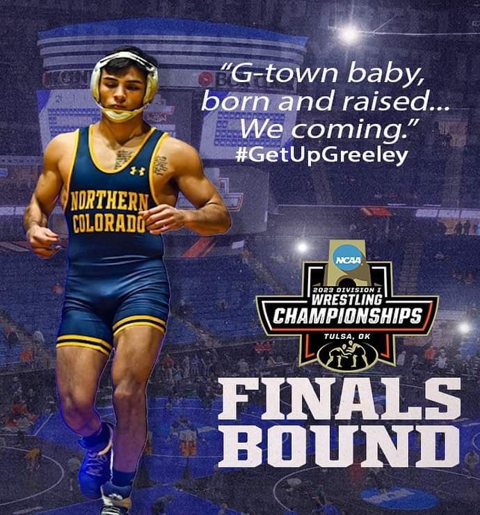 UNCBearsWrestle's tweet photo. It all comes down to this...it's title time!

📌| Tulsa, Okla. / BOK Center
⏰| Finals: 5 p.m. (MT) 
📺| ESPN

#GetUpGreeley X #BearDown https://t.co/og33QsKatl