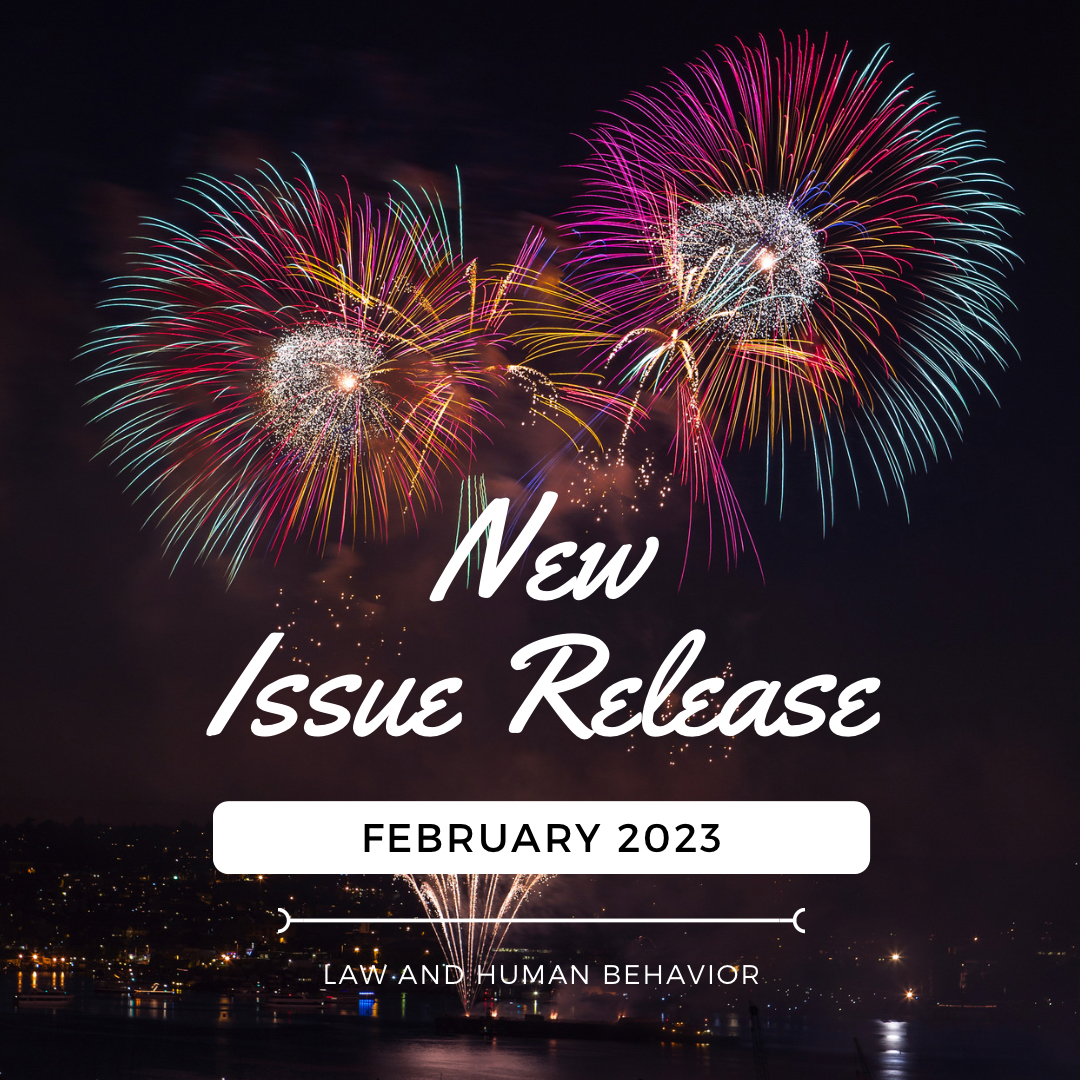 lhb_apls's tweet photo. The February special issue is here! This issue has 19 #OpenAccess articles on the topic of Racial Justice in the Criminal Justice and Legal Systems. Thank you to the guest editors Jennifer S. Hunt and Stephane M. Shepherd. Look out for highlights of each article! @APLS41 @APLSsc https://t.co/vCpI01jp24
