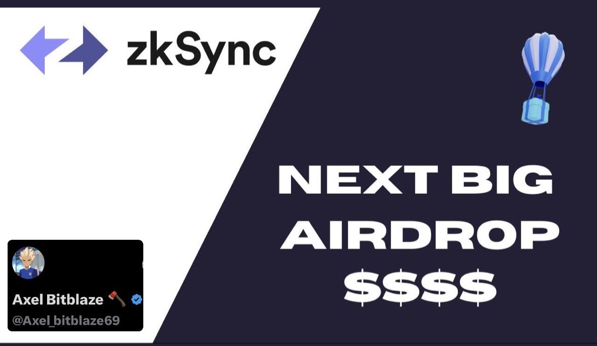 Don’t worry if your portfolio is small.

imo AIRDROPS r the best &amp; risk free way to get a kick start in the journey to build 6-7 figs portfolio in crypto

if you missed $ARB | <a href="/arbitrum/">Arbitrum</a>

Don't miss out on the next big one - <a href="/zksync/">ZKsync (∎, ∆)</a> | $ZKS

A 🧵on Airdrop Guide ( like &amp; RT )