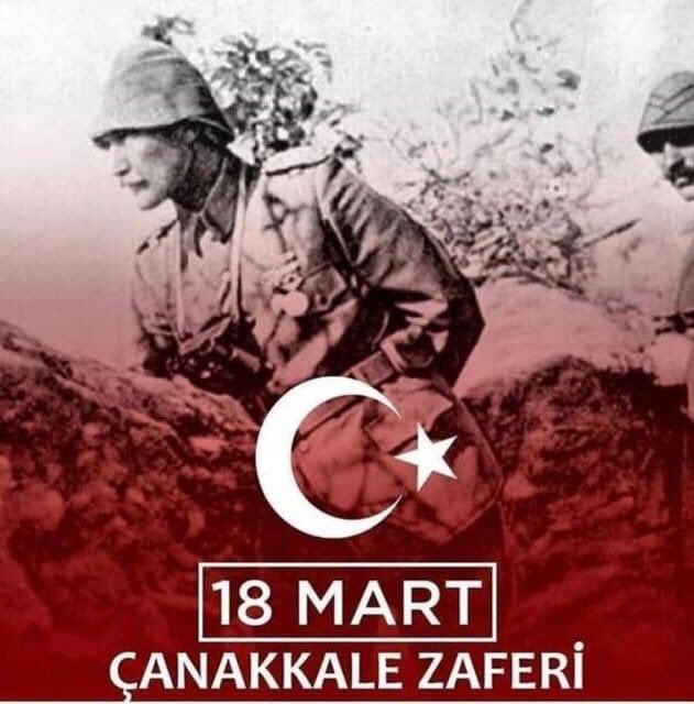 18 Mart Çanakkale Zaferi 'mizin 108. yıl dönümünde, başta Ulu Önderimiz Gazi Mustafa Kemal Atatürk olmak üzere tüm kahraman şehitlerimizi saygı, minnet ve rahmetle anıyoruz.🇹🇷

#CanakkaleGecilmez
