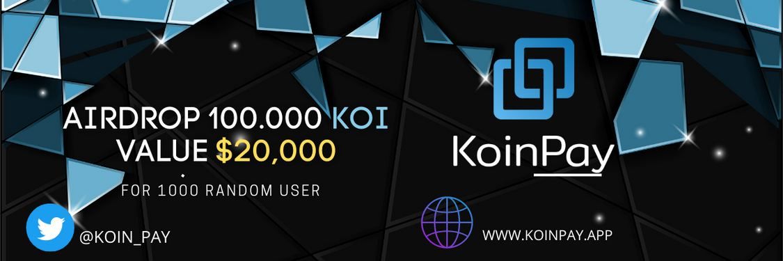 📣 Koinpay Airdrop

🎁 Total Reward Pool $20,000 Worth Koi Token

To Enter:
✅ Follow <a href="/koin_pay/">KoinPay</a>
✅ Like &amp; RT Tag 3 Friends 
✅ Finish tasks
gleam.io/competitions/x…

#Airdrop #Crypto #AirdropCrypto #airdrops