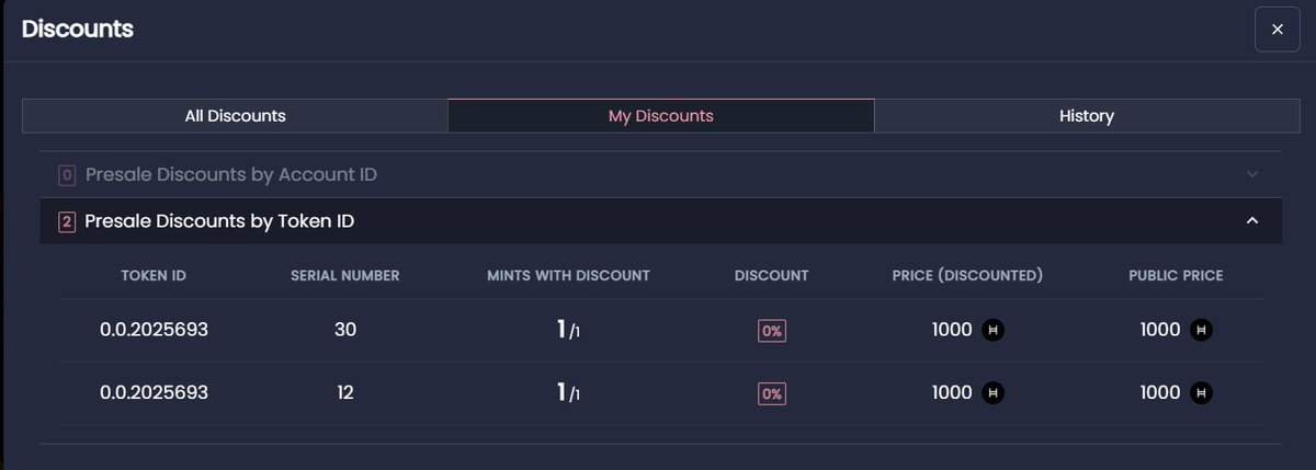 AdrianKBL's tweet photo. Less than 10min for Whitelist @Hashmons LFG!! How @KabilaApp launchpad looks?  What do you think fam? Also you can see your Discounts!! 

It hasn't been easy tbh... but here we're, trying to give our best for the @hedera community!

#KabilaApp #HashMons https://t.co/yndvw1U9zE