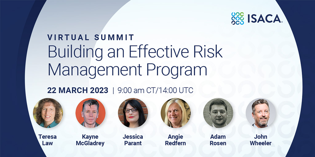 ISACANews's tweet photo. We’ve assembled a panel of experts to share their perspectives on how to build an effective risk management program. Register now and tune in for their tips on 22 March for this FREE event worth 4 CPEs. https://t.co/dabtspMRJH https://t.co/bYf75Nqozq