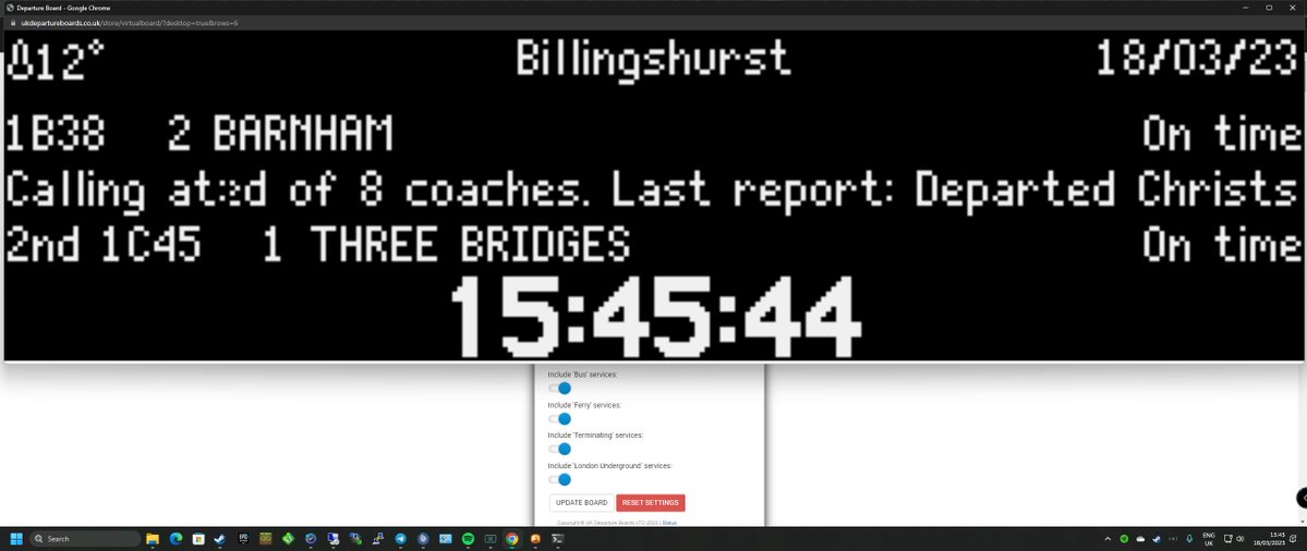 regchan's tweet image. this was todays services on a strike day  loving the annoucements @RailDepartures  seems very quiet on other lines tho