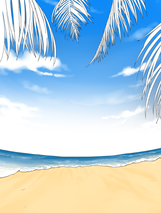 なんか海っぽく描けてる気がする… 