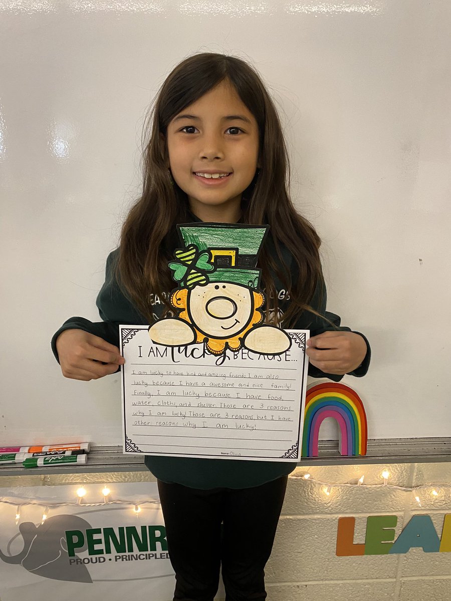 PSDSieverts's tweet photo. Lucky to be a teacher☘️💚 Third grade had a busy day of St. Patrick’s festivities like making  Irish potatoes, writing about reasons we are lucky, and ending the our Friday with following a directed drawing of our @PSDGrasse mascot-Lucky!!! #bulldogpride https://t.co/y4myfQzcZ2