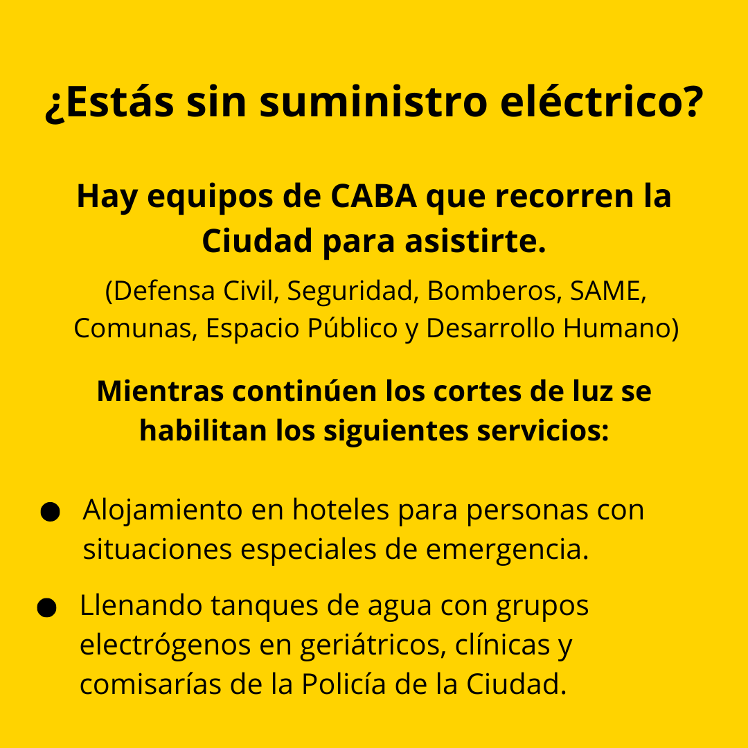 bacomuna3's tweet photo. 📢¿Estás sin suministro eléctrico?
Hay equipos d CABA recorriendo la Ciudad para asistirte (Defensa Civil Seguridad Bomberos SAME Comunas Espacio Público y Desarrollo Humano)
Mientras continúen los cortes de luz se habilitan los siguientes servicios👇
#cortesdeluz #BA147 #comuna3 https://t.co/KeH9KIuukO