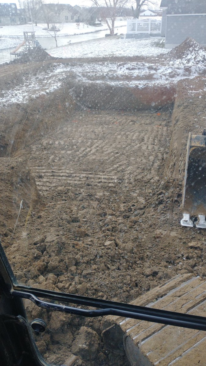 calapools's tweet photo. The ground might be white but this hole is almost ready for a pool shell. ����🏝️ https://t.co/zW1MKW48Wj