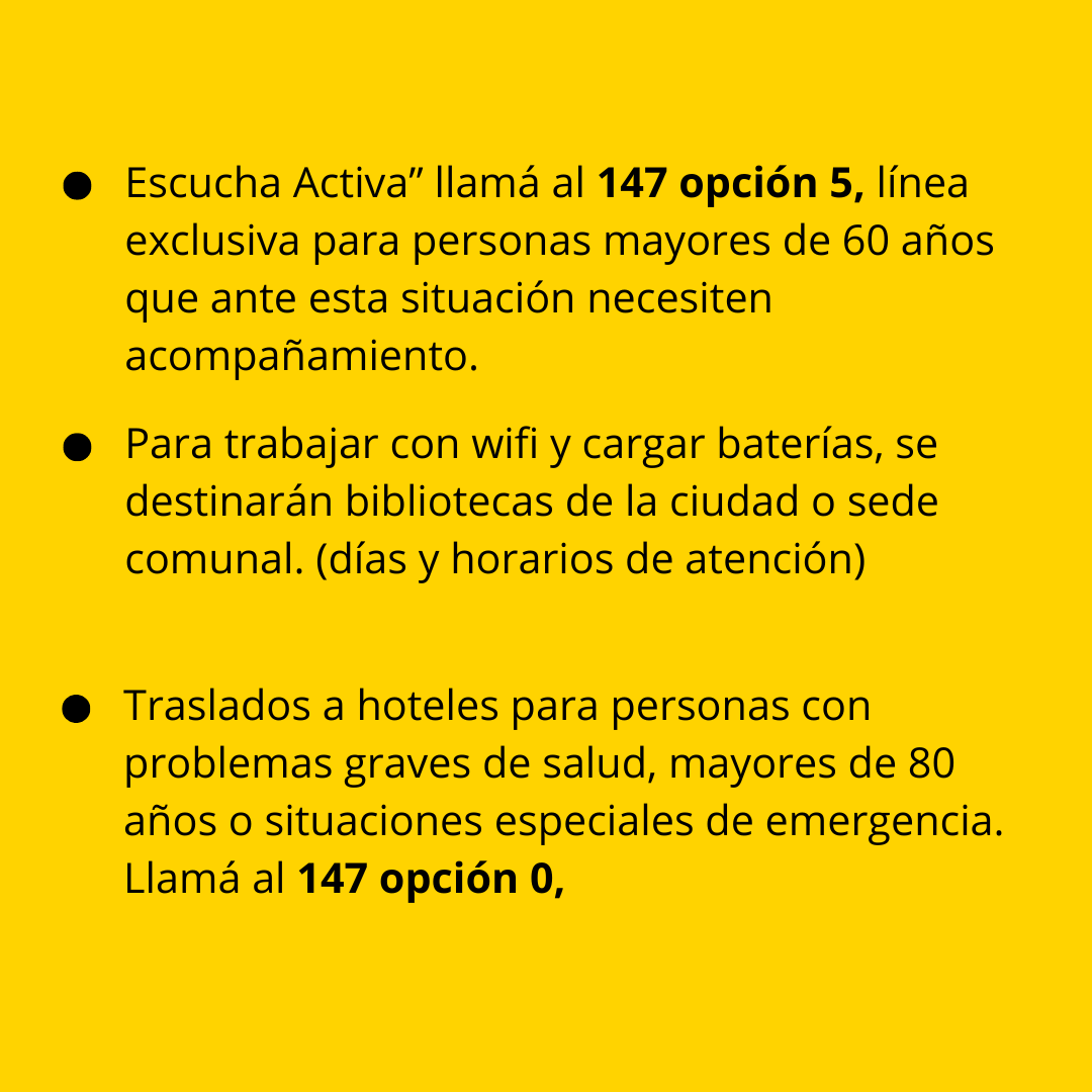 bacomuna3's tweet photo. 📢¿Estás sin suministro eléctrico?
Hay equipos d CABA recorriendo la Ciudad para asistirte (Defensa Civil Seguridad Bomberos SAME Comunas Espacio Público y Desarrollo Humano)
Mientras continúen los cortes de luz se habilitan los siguientes servicios👇
#cortesdeluz #BA147 #comuna3 https://t.co/KeH9KIuukO
