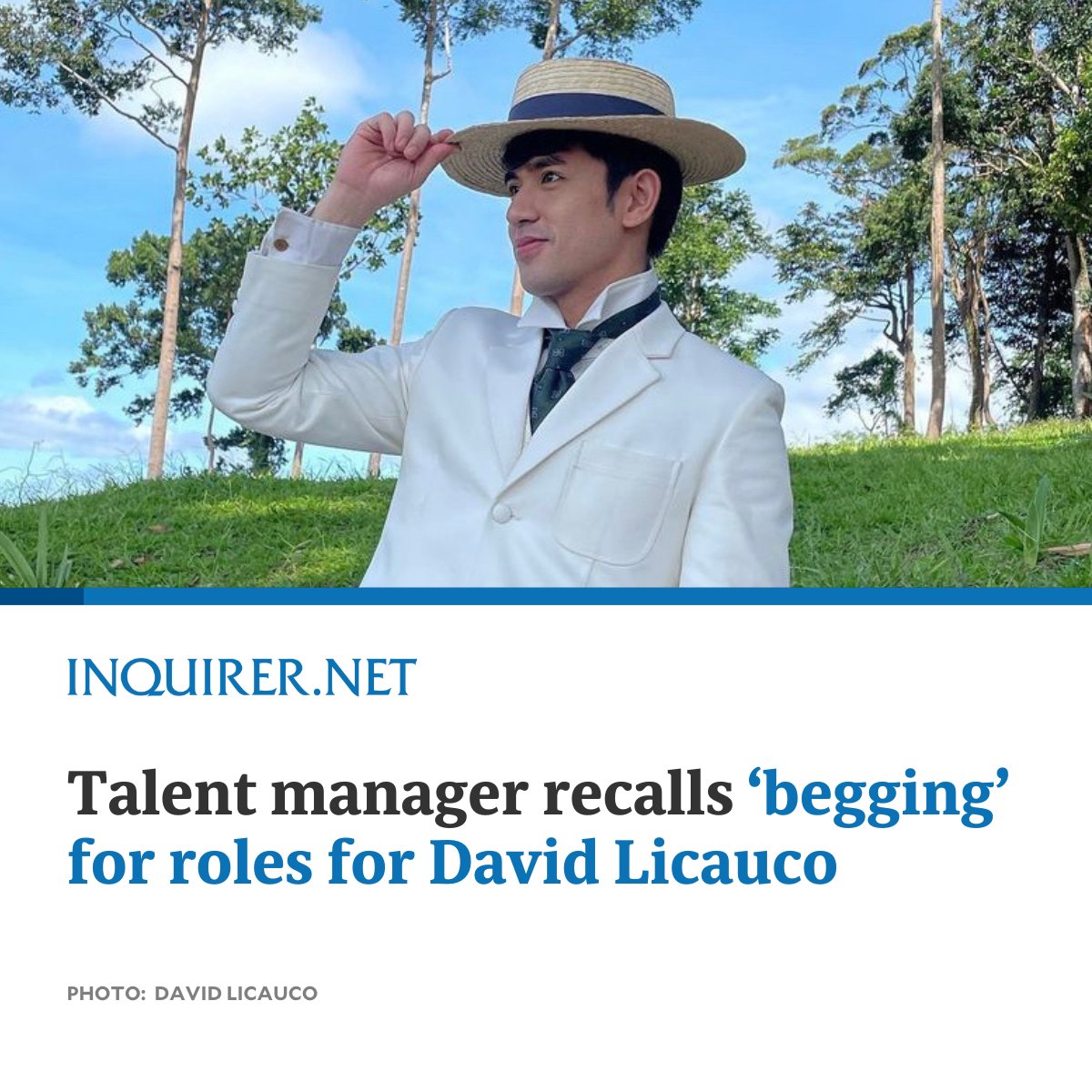 inquirerdotnet's tweet photo. 'MARIA CLARA AT IBARRA WAS SUPPOSED TO BE HIS LAST HURRAH'

Disheartened by his seemingly stagnating career, 28-year-old actor David Licauco was ready to call it quits with show biz last year, his talent manager, Arnold Vegafria, said.

READ: https://t.co/VlFniJmZ8j https://t.co/5kSOTmGRF7