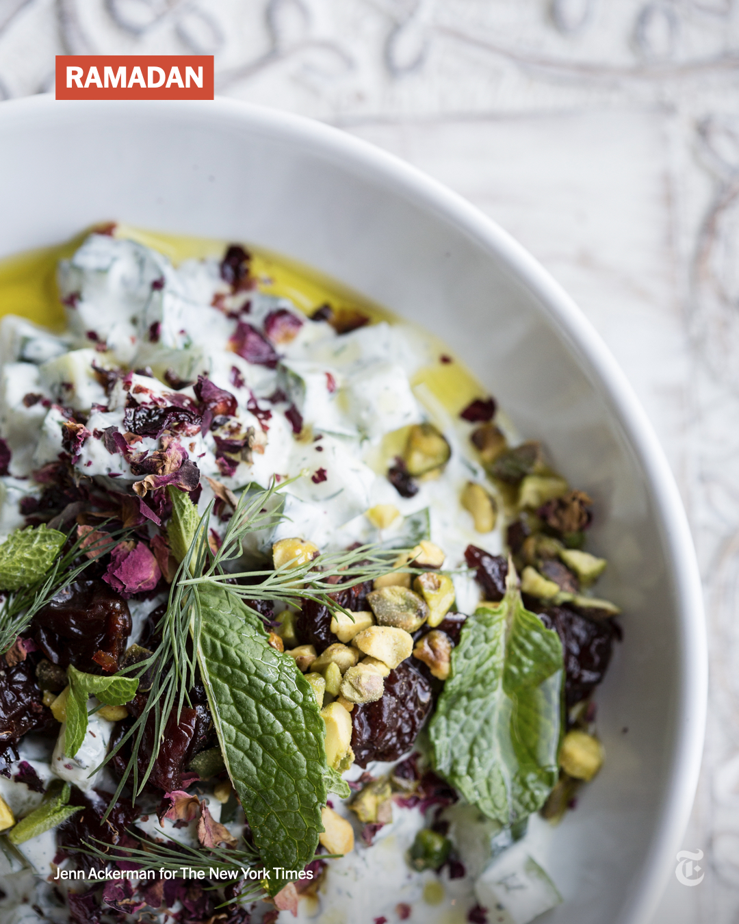 The New York Times on Twitter "Crunchy cucumber, cool yogurt and tart cherries make this salad