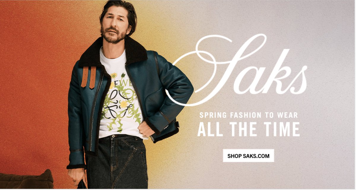 I keep getting this ad featuring a despondent dude who looks fed up to be modeling thousands of dollars' worth of clothing. I call him the Sad Saks.