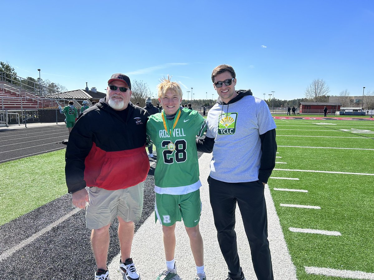 Allatoona Lacrosse (@bucslax) on Twitter photo Game 1 MVP #28 Ezra Moore <a href="/RoswellMensLax/">Roswell Lacrosse</a> pictured with Randy Cockrell and Cody Markel from <a href="/turnersheroes/">Turner’s Heroes</a> Game 1 MVP #28 Ezra Moore <a href="/RoswellMensLax/">Roswell Lacrosse</a> pictured with Randy Cockrell and Cody Markel from <a href="/turnersheroes/">Turner’s Heroes</a>