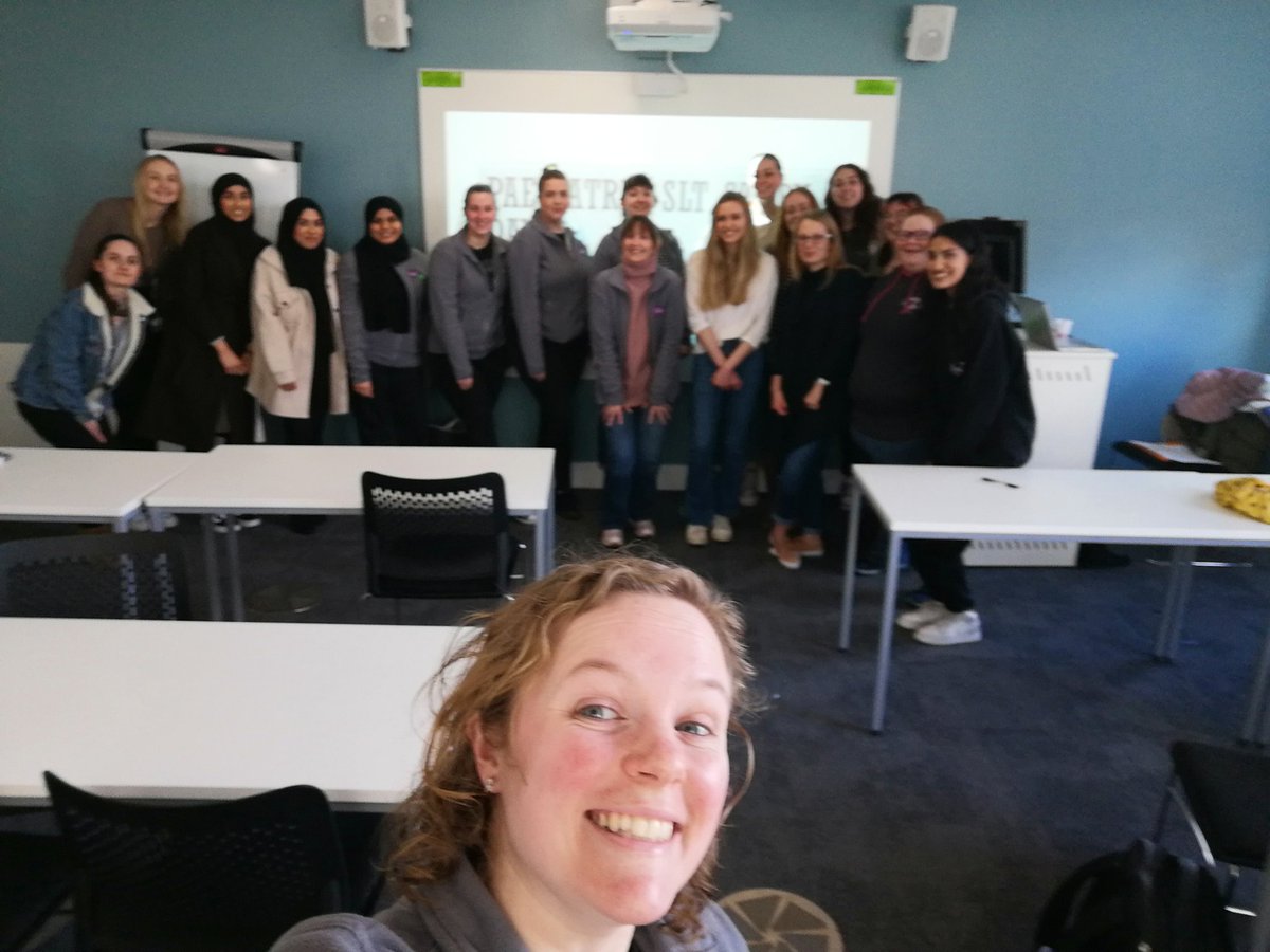 ChatterboxesSLT's tweet photo. We had a fantastic day with the students from BCU today talking about assessment analysis and therapy ideas! It was so nice to meet you all and good luck with the rest of your course! #mySLTday #bcu https://t.co/gewys3QlRL