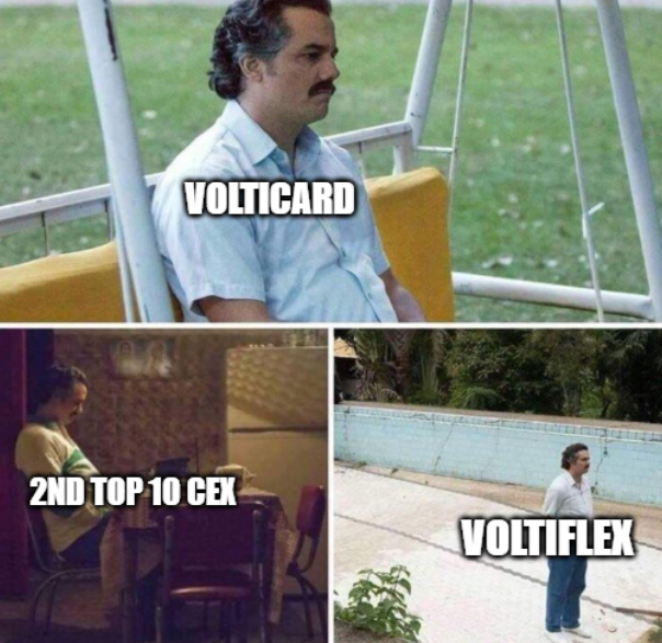 VoltInuOfficial's tweet image. #VOLTICARD, the 2nd top 10 CEX, #VOLTIFLEX waiting for the official tweet launching them ⌛️⚡️