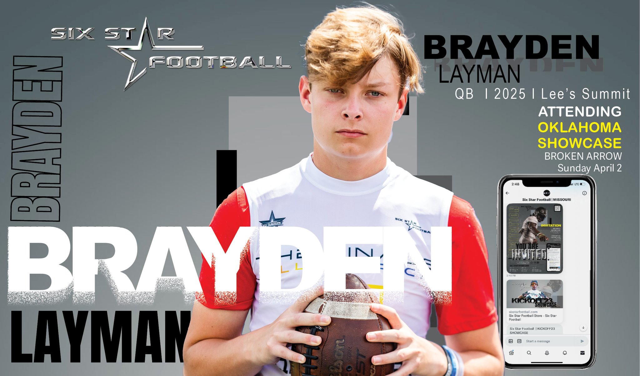 Six Star Football OKLAHOMA on Twitter "OKLAHOMA SHOWCASE Brayden