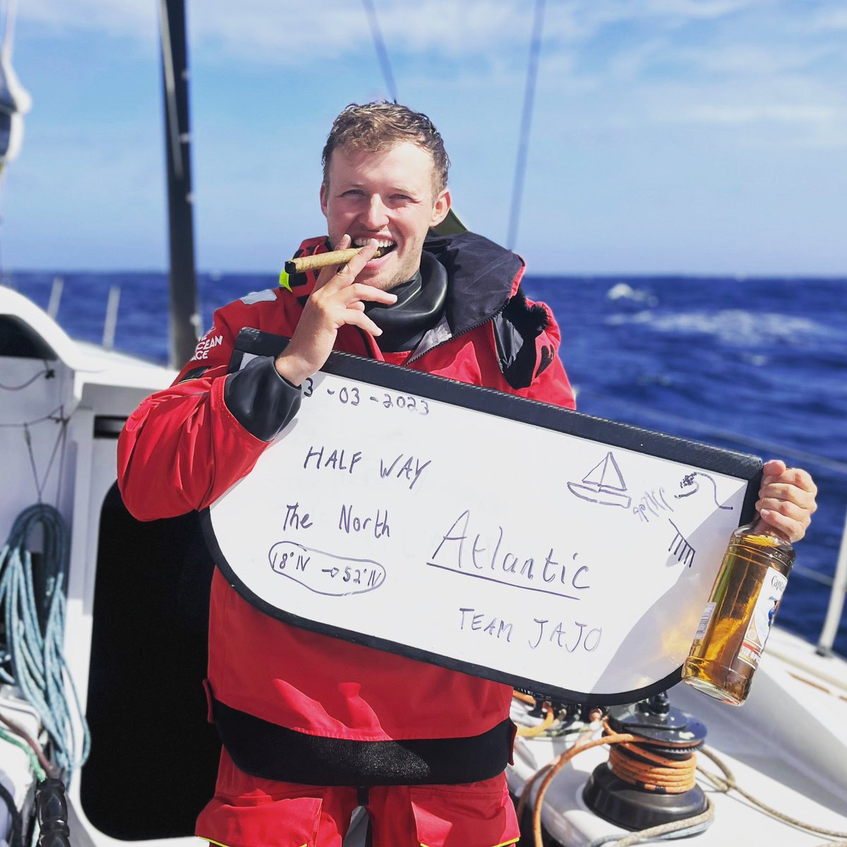 Crossed the Atlantic with @teamjajo, back home now! 

10 days at sea from Sint Maarten to The Hague. 4000 nautical miles. In 2019 I did my first crossing and I was nervous. Now, 6 crossings later, it feels like just another special day at the office. Excited for more! #sailing