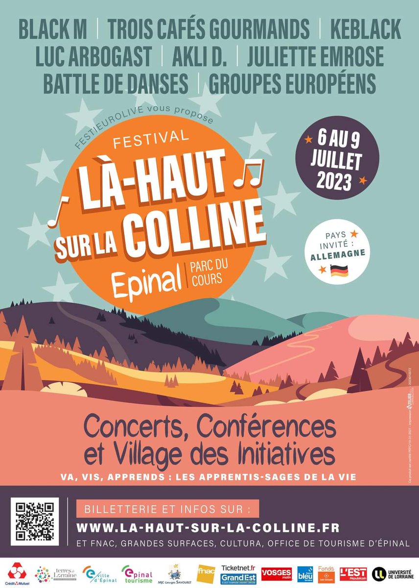 festival_lhslc's tweet photo. Elle est lร ! ๐คฉ๐ข๐ช
Voici l'#affiche2023 de notre nouvelle รฉdition! Merci Atelier de la Communication! ๐๐ถ
๐ซ #Billetterie ๐ https://t.co/S392k3Vv8N
+@fnacspectacles @TicketmasterFR @Cultura,OT Epinal & gd surfaces
#lahautsurlacolline #lhslc #festival #VaVisApprends #Vosges https://t.co/8Z3UwkZcOr