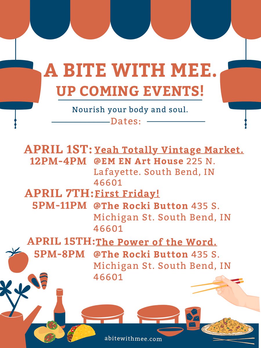 abitewithmee's tweet image. List of upcoming events. #abwm #friedrice #localeats #localartist #greattime