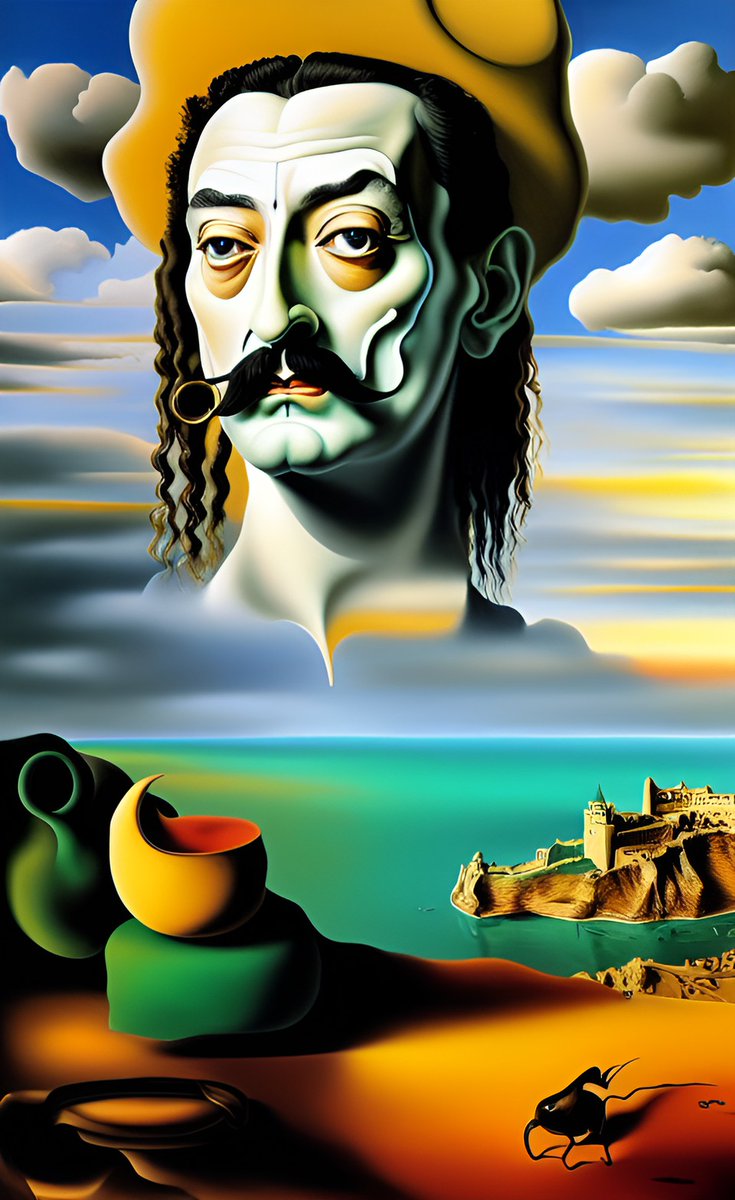 sacredhacker's tweet image. #neuronet #Salvador_Dali #paintings #нейросеть #Сальвадор_Дали #картины