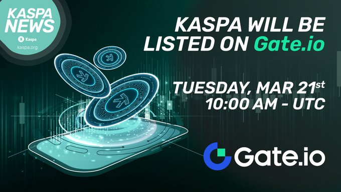 Kaspa 于3月21日登陆Gateio