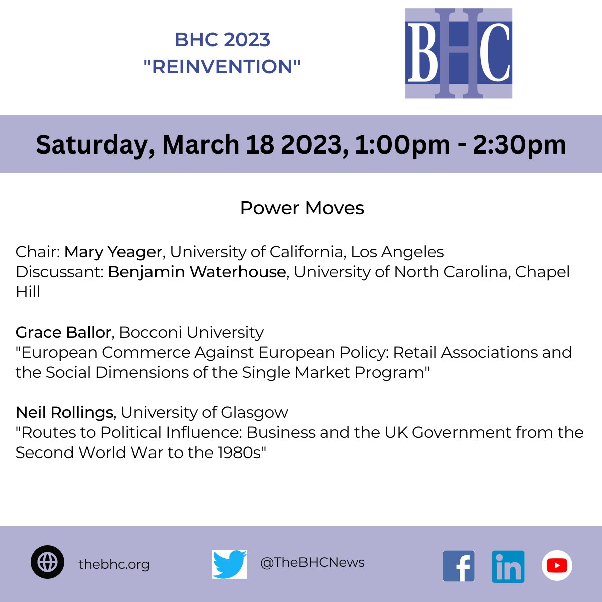 The Business History Conference tweet media