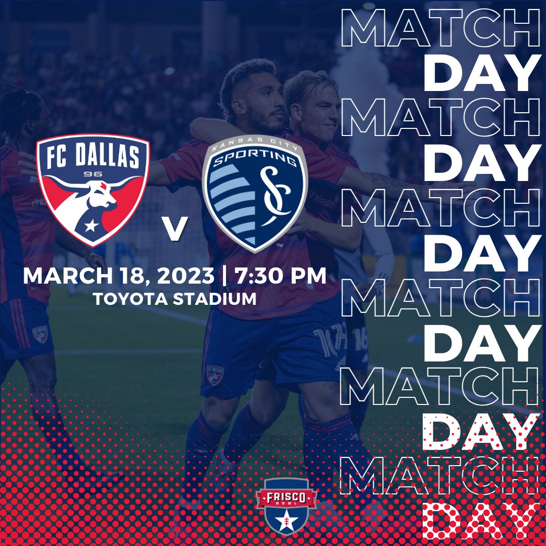 FriscoBowlGame's tweet photo. Good luck to @FCDallas as they take on Sporting Kansas City at 7:30 PM CT‼️ 

#LighttheMatch | @ToyotaStadiumTX | #FriscoBowl https://t.co/UXIwgJ73mu