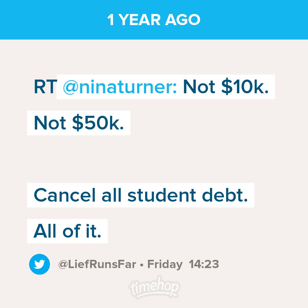 LiefRunsFar's tweet image. Why is #cancelstudentloans and #collegeforall even a debate? A well educated society operates more efficiently.
