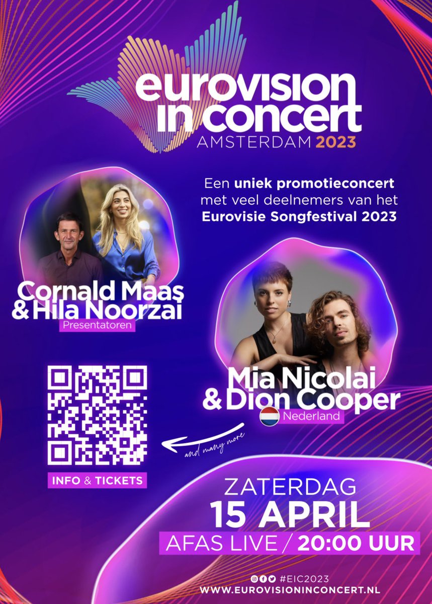 EurovisionInConcert on Twitter "Eurovision in Concert 2023 Zaterdag