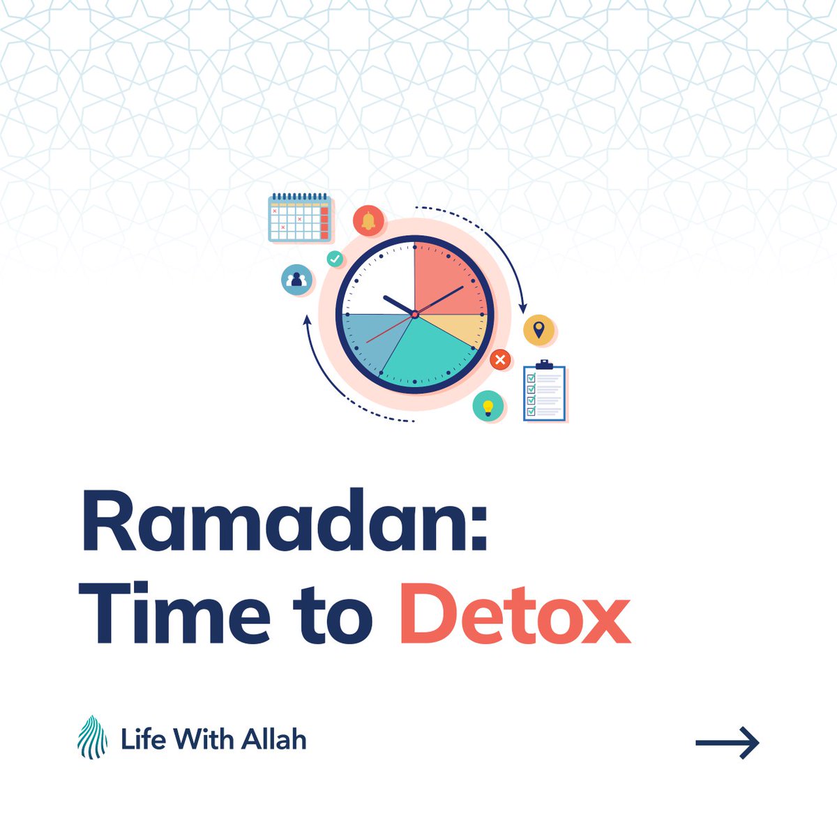 alifewithallah's tweet photo. Ramadan: Time to Detox

Ramaḍān is a month in which we attempt to train the nafs to resist obeying its desires, and instead obey Allah. Therefore, it is essential, that along with planning what we are going to do in Ramaḍān, we should also plan what we are not going to do. https://t.co/ByrHRQ85hd