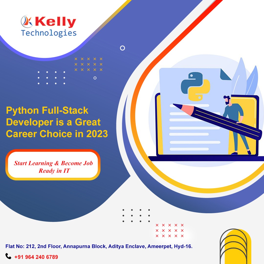 KellyTechno_adm's tweet image. Python Full-Stack Developer is a Great Career Choice in 2023
Start Learning Python Full-Stack Developement & Become Job Ready in IT
For More info Visit:
kellytechnologies.in
#PythonFullStackTraining #PythonFullStackCourse #Hyderabad