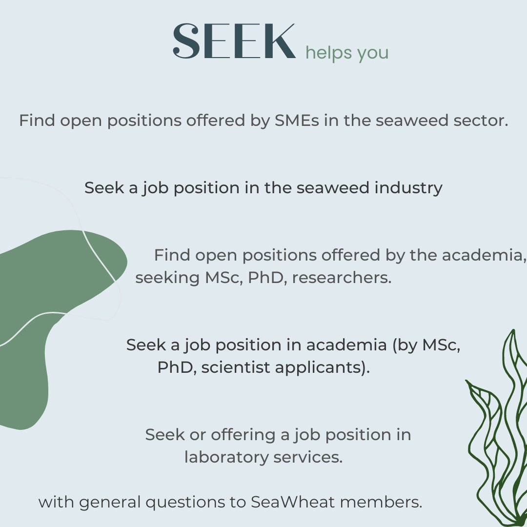 SeaWheatCOST's tweet photo. With SEEK, you can chat with everyone in the network, as long as you are a part of the main COST SEAWHEAT Team.
#SEAWHEAT #COSTACTION #SEAWEED #ULVA #CA20106
Picture from: Juan Carlos Gutiérrez Flores - https://t.co/PBbQ6TPfmr
SEEK:
https://t.co/JXQit8ECtB https://t.co/ewpmONycgn